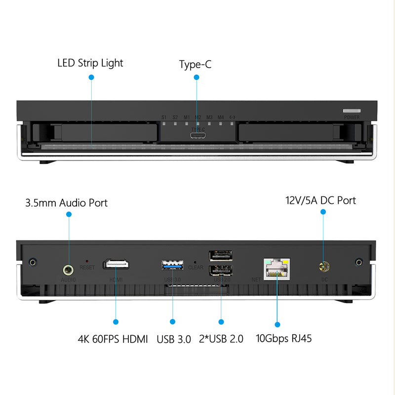 LincPlus LincStation N2 6-Bay SSD NAS | 16GB RAM+128G ROM | Storage 6x8TB SSD (festplattenlos)