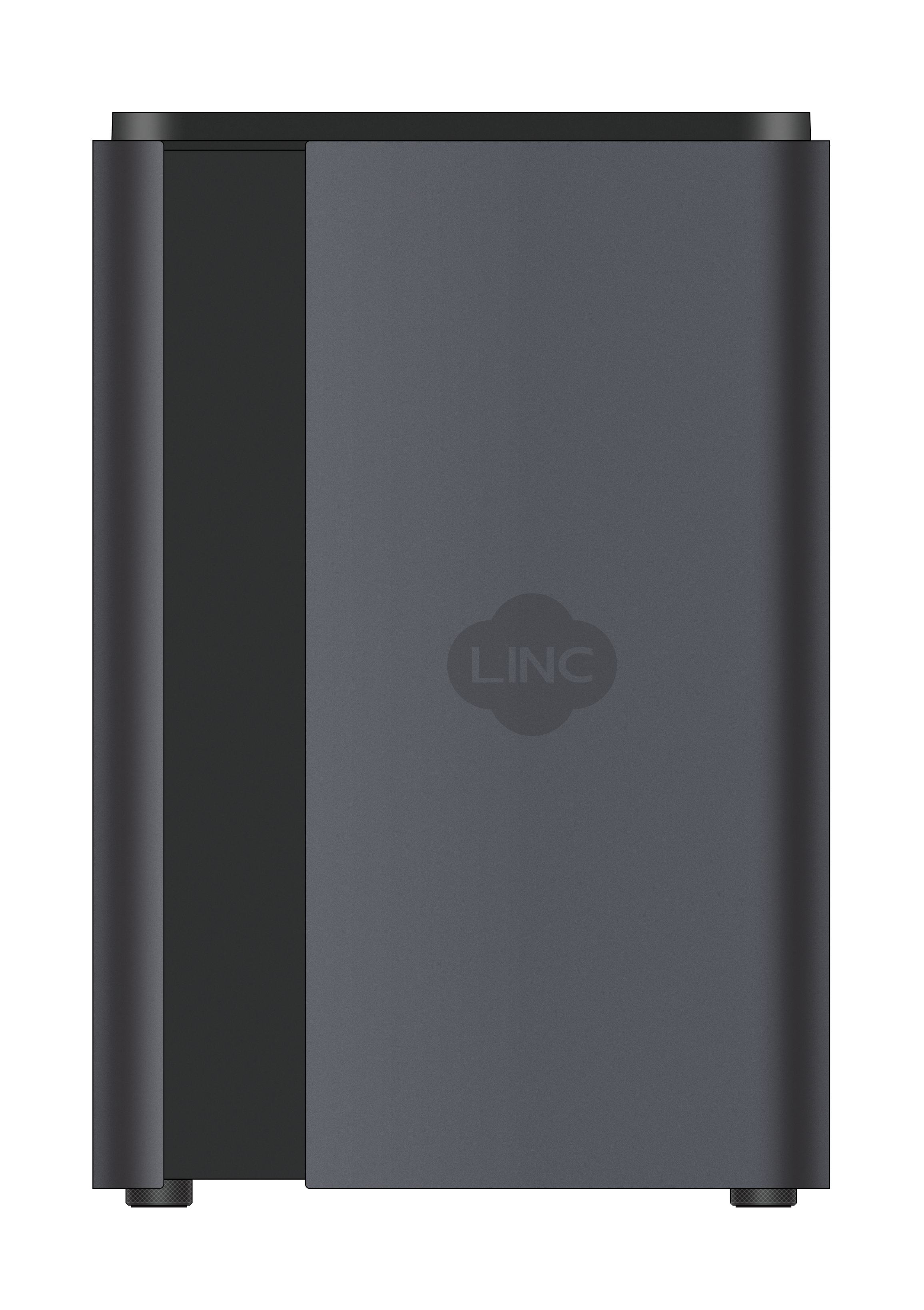 LincPlus LincStation S1 6-Bay NAS | 8 GB RAM + 128 GB ROM | Bis zu 112 TB (festplattenlos) Schwarz und Grau