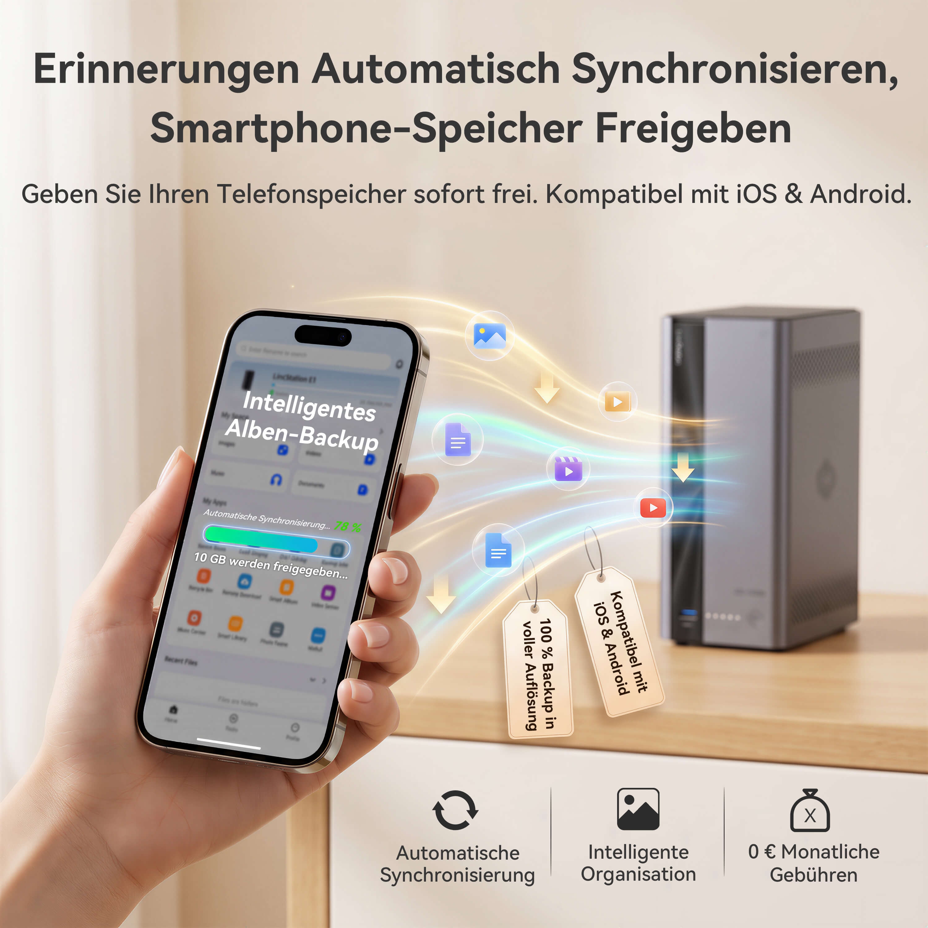 LincPlus LincStation E1 4-Bay NAS | 4GB RAM+64G ROM (festplattenlos)